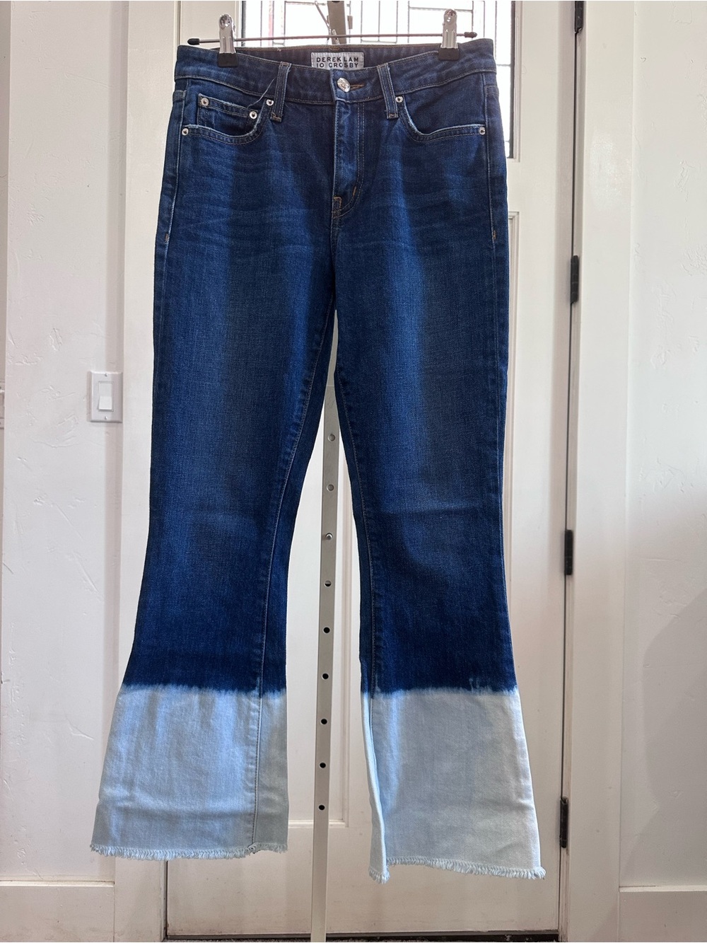 Derek Lam 10 Crosby Jane Dark Wash Two-Tone Hem Women's Jeans